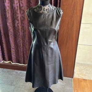 Ali Ro Leather A-Line Dress